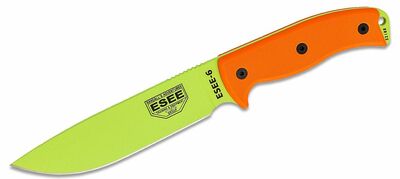 ESEE-6P-VG ESEE Plain Edge, narancssárga G10 fogantyúk