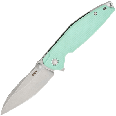 CRKT CR-2560 Ibis Blue vreckový nôž 7,8 cm, Stonewash, modrozelená, G10, oceľ