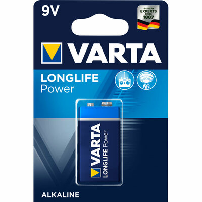 VARTA Longlife Power 9V alkalická batéria 1ks 4922121411