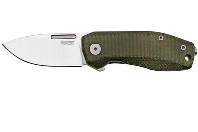 NA01 CVG LionSteel NANO, Folding nůž MagnaCut blade, GREEN Canvas handle