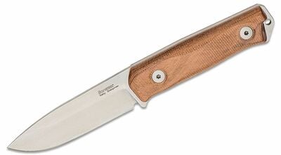 LionSteel B41 ST bushcraft kés 10,8 cm, Stonewash, Santos fa, bőr hüvely