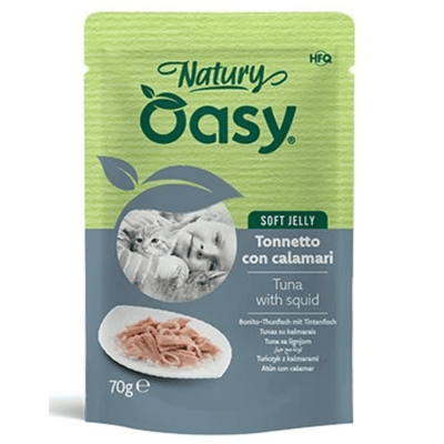 OAWNJCB007016A Oasy Natury Soft Jelly Tuna with squid (pouch) 70g