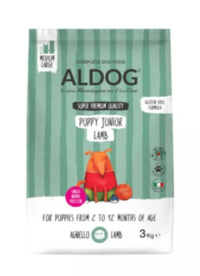 Aldog 2D-LJ3M Puppy-Junior Lamb M/L granule pre šteniatka, stredné/veľké plemená, jahňacie, 3kg