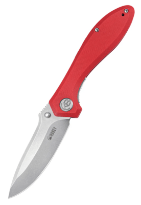 Kubey KU314J Ruckus Red vreckový nôž 8,4 cm, červená, G10, spona