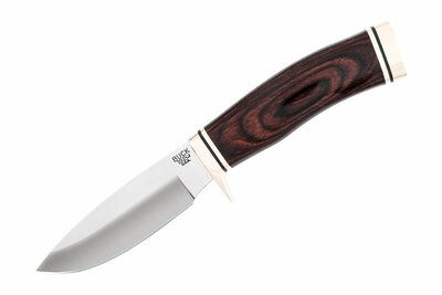 Buck BU192 Vanguard Wood lovecký nôž 10,8 cm, drevo, kožené puzdro