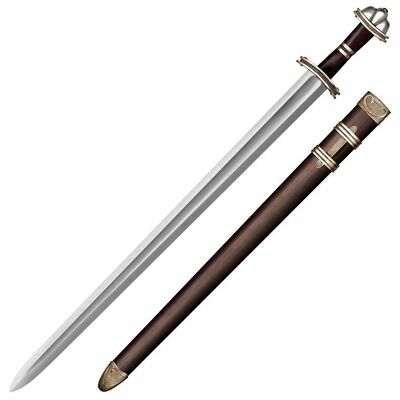 Cold Steel 88HVB Damascus Viking Sword meč 76,2 cm, damašek, drevo palisander, puzdro drevo + koža