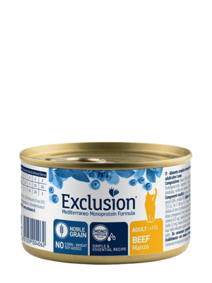 EXCLUSION NGCABW85 ADULT CAT konzerva pro kočky - hovězí, 85g