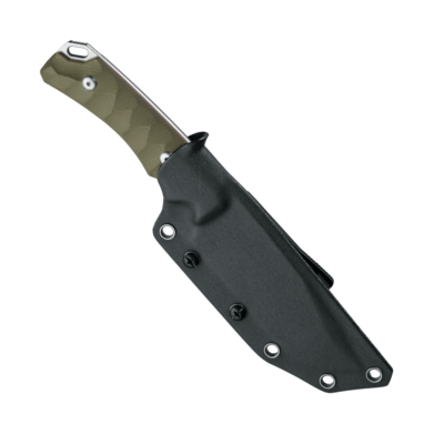 BF-756 OD FOX knives BLACK LYNX FIXED KNIFE, BLD STAINLESS STEEL D2 STONEWASH, OD GREEN G10 HANDLE
