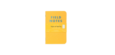 Field Notes FNC-54 Signs of Spring poznámkový blok, žlutá, květinový motiv, 48 stran, 3-balení