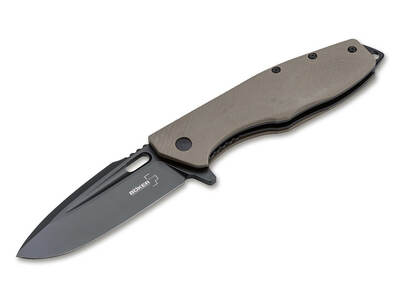 01BO759 Böker Plus Caracal Folder Tactical, összecsukható zsebkés 8,7 cm, barna, G10