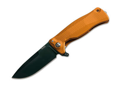 LionSteel 01LS111 SR-11 Aluminium Orange Black kapesní nůž 9,4 cm, oranžová, hliník, rozbíječ skla