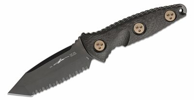 Microtech 114M-3DLCCFS Socom Alpha Mini Serr. taktický nôž 9,5cm, celočierna, uhlíkové vlákno, Kydex