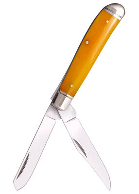Cold Steel FL-MTRPR-Y MINI TRAPPER YELLOW kapesní nůž se 2 čepelemi, žlutá, kost