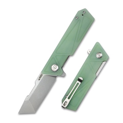 Kubey KU104E Avenger vreckový outdoorový nôž 7,8 cm, nefritová Jade, G10