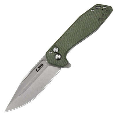 CJRB J1928-MGN Riff Green vreckový nôž 8,8 cm, Stonewash, zelená, Micarta