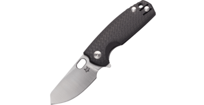 FOX Knives FX-608CF Vox Baby Core kapesní nůž 6 cm, uhlíkové vlákno, kožené pouzdro