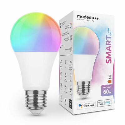 Modee LED Smart Tuya Globe LED žárovka E27 9,4W barevná a bílá, stmívatelná