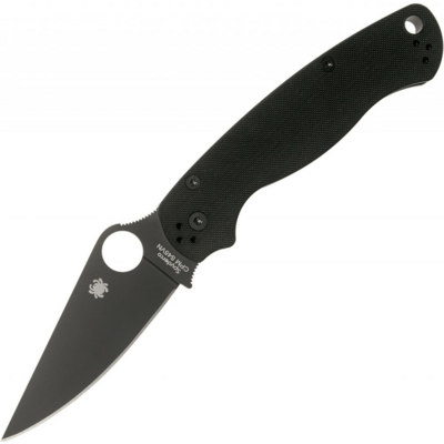 Spyderco C81GPBK2 Para Military 2  vreckový nôž 8,7 cm, DLC, celočierna, G10