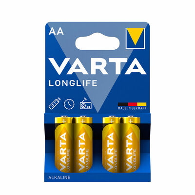 Varta Longlife alkalická tužková batéria AA LR6, 4ks