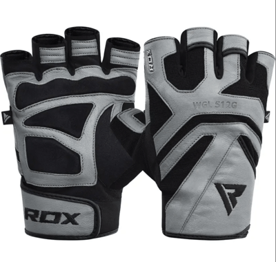 RDX GYM GLOVE LEATHER S12 TAN fitness rukavice velikost XXXL