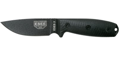 ESEE 3PMB-001 Model 3 taktický outdoorový nôž 8,8 cm, čierna, G10, puzdro Kydex