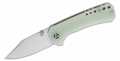QSP Knife QS145-B1 Kestrel vreckový nôž 7,3 cm, Stonewash, bledozelená Jade, G10, spona