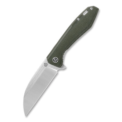 QSP Kés QS118-E2 Pelican Green Micarta szatén zsebkés 9,2 cm, zöld, Micarta