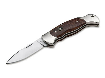 Böker Manufaktur Solingen 112036 Scout Spearpoint Desert Ironwood vreckový nôž 8 cm, železné drevo