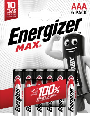 Energizer Max AAA alkalické batérie 6ks E303341100