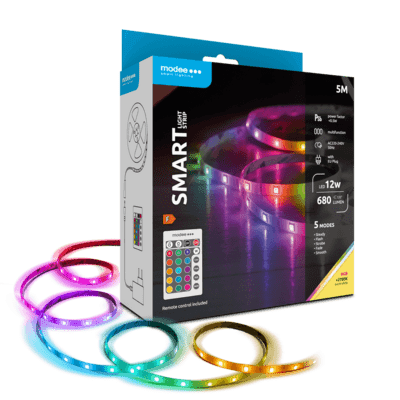 MSL-LS12W5MRGB2700K-R Modee LED Smart (távirányító) szalag 12W IP20 2700K+RGB (680 lumen) 5M