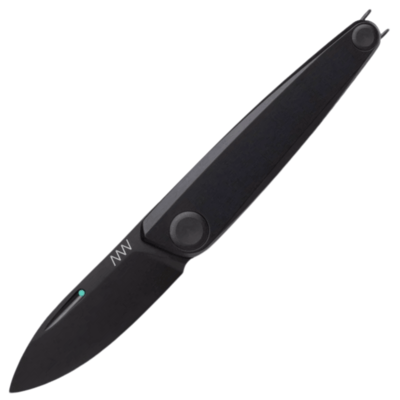 ANV Knives ANVZ050-010 Z050 - BB fekete zsebkés 6,5 cm, DLC, teljesen fekete, alumínium 