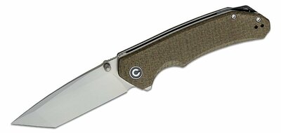 CIVIVI C2023F Brazen zsebkés 8,8 cm, Tanto, Gyöngyfúvott, zöld, Micarta