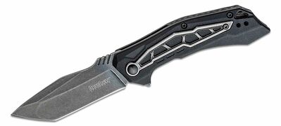 Kershaw K-1376 FLATBED zsebkés rásegítéssel 7,9 cm, Blackwash, fekete, acél, GFN