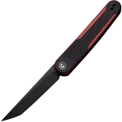 CIVIVI C23015-1 KwaiQ kapesní nůž 7,6 cm, Black Stonewash, černo-červená burgundy, G10