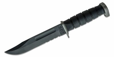 KA-BAR KB-1282 EXTREME bojový užitkový nůž 18 cm, černá, Kraton, pouzdro Kydex