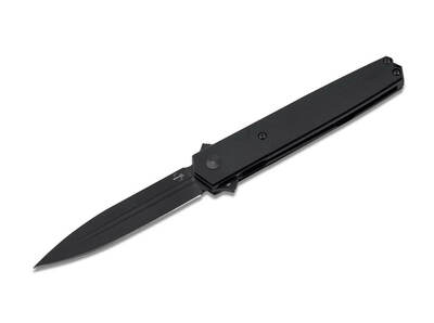 Böker Plus 01BO635 KWAIKEN SYM kapesní nůž 9,1 cm, celočerná, G10, titan, spona, nylonové pouzdro