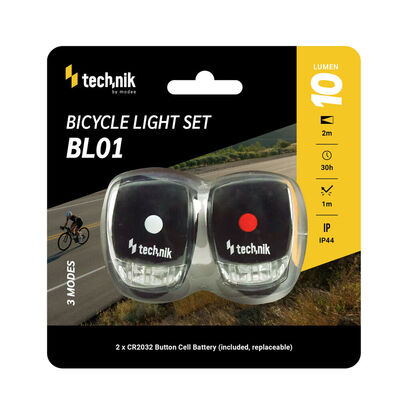 MT-BL01 Technik Bike lamp Set Silicone (front-back)