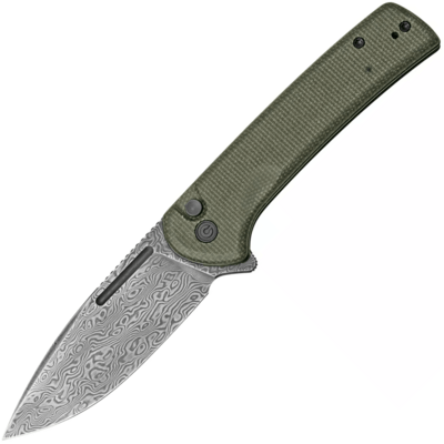 CIVIVI C21006-DS1 Conspirator zsebkés 8,8 cm, damaszt, sötétzöld, Micarta