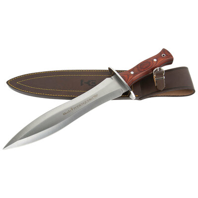 PODENQUERO-26R Muela 266mm blade, full tang, coral pressed wood, stainless steel guard