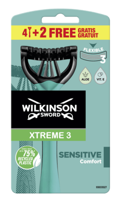 Wilkinson Sword Xtreme3 Sensitive 6ks jednorazové pánske holiace strojčeky