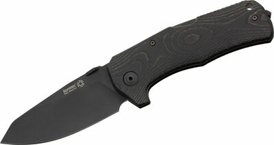 LionSteel TM1 MB vreckový nôž 9 cm, celočierna, Micarta, rozbíjač skla