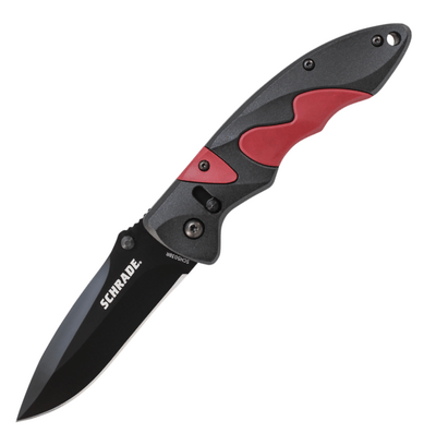 Schrade SCH503RB kapesní nůž 9,2 cm, šedá, červená, hliník, guma