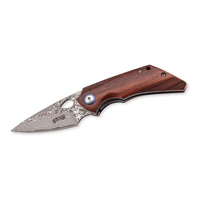 Herbertz 53055 Selektion jednoruční kapesní nůž 6,5cm, damašek, železné dřevo Ironwood