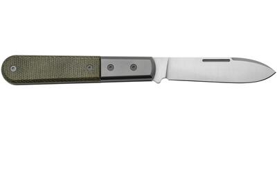 CK0111 CVG LionSteel Spear M390 blade,  green Canvas Handle, Ti Bolster & liners