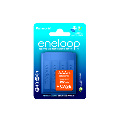 Panasonic Eneloop EKO+BOX AAA 800 mAh nabíjacie batérie 4ks (BK-4MCDEC4BE)