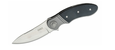 CRKT CR-K300KXP HOOTENANNY™ BLACK SILVER vreckový nôž 8,5 cm, čierna, oceľ, GRN