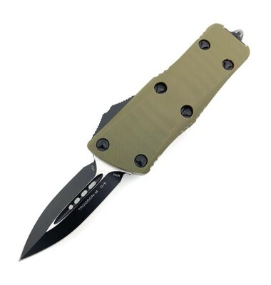 Microtech 238-1GTODS Mini Troodon OD Green automatický nôž 5 cm, čierna, zelená, G10, hliník