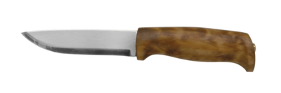 Helle HE-201310 Gaupe 12C27 vonkajší nôž 11 cm, drevo kučeravej brezy, kožené puzdro