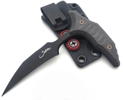 218-1DLCCFS Microtech BEE Push Dagger DLC szénszálas fogantyúk