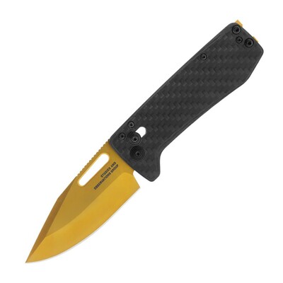 SOG-12-63-02-57 ULTRA XR CARBON&GOLD zsebkés 6,5 cm, arany-fekete, szénszálas